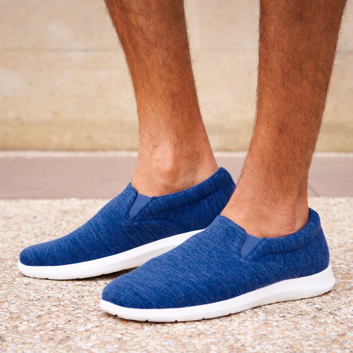 Men's Slip-Ons Denim/White