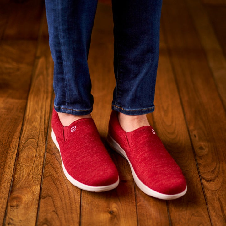 Women's Slip-Ons Maroon