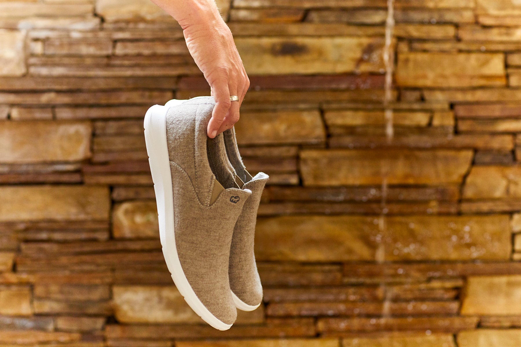 Merinos Women's Slip-Ons - Australian Merino Wool Shoes - Black/Black