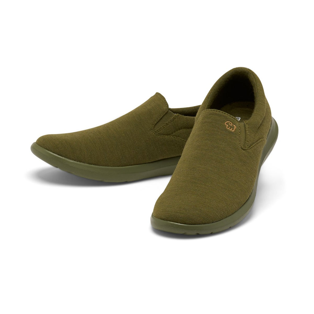 Merinos Men's Slip Ons - Australian Merino Wool Shoes - Olive Green Merinos Men's Slip Ons - Australian Merino Wool Shoes - Olive Green